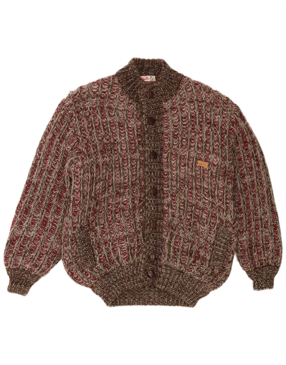 Jachetă bomber din tricot pentru bărbați Silvy IT 50 mare maro cu pete