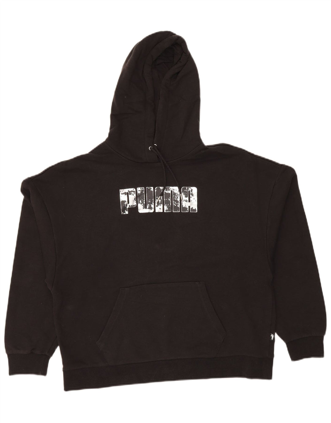 Pulover cu glugă cu grafic PUMA pentru femei UK 16, mare, negru, bumbac