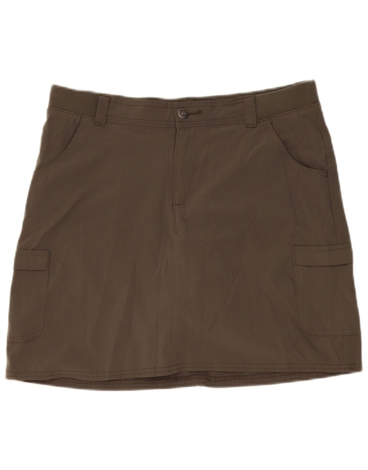 Fusta pantalon Lee pentru femei, cu croiala relaxată, US 10, mare, kaki, poliester