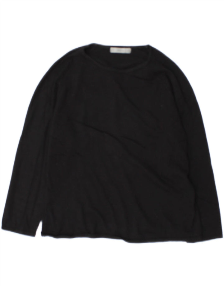 Pulover pentru femei Marks & Spencer Crop Boat Gât, UK 14 Medium Negru