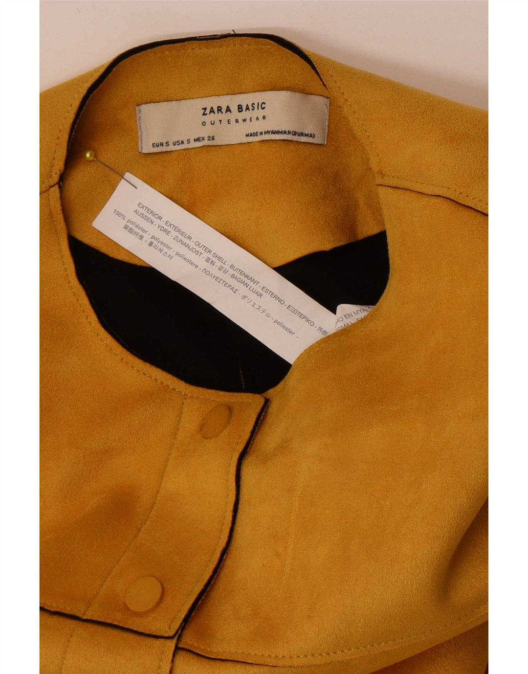 Jachetă Bolero pentru femei Zara UK 10 Mic Galben Poliester