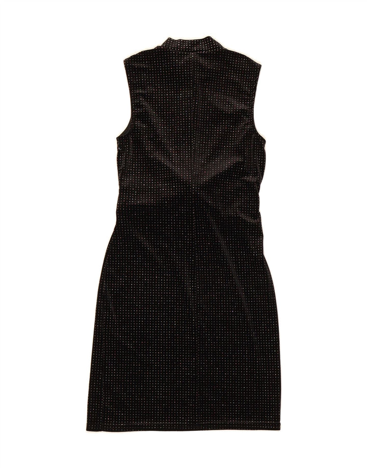 TOPSHOP Womens Sleeveless Sheath Dress UK 8 Small Black Polyester Vintage Topshop and Second-Hand Topshop from Messina Hembry 