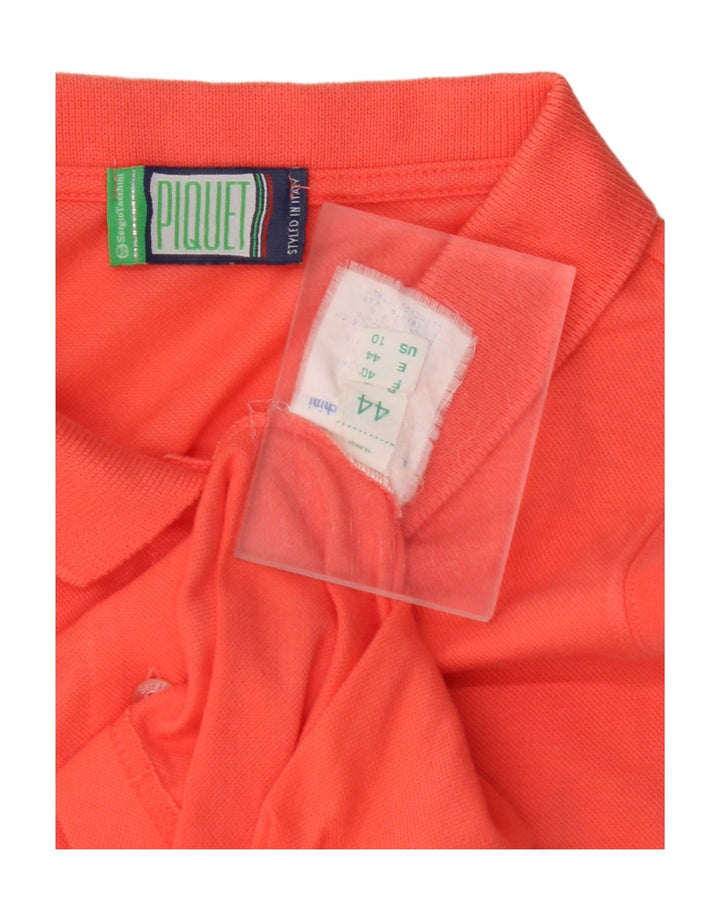 SERGIO TACCHINI Womens Sleeveless A-Line Dress IT 44 Medium Orange Cotton