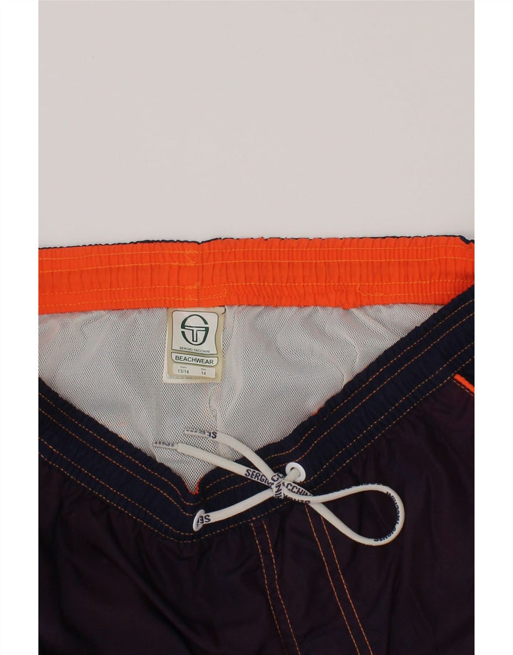 Sergio Tacchini Pantaloni scurți de înot băieți 13-14 ani bleumarin pete