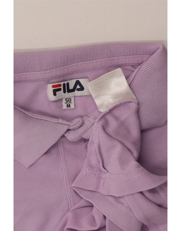 Tricou polo pentru bărbați FILA IT 50 bumbac violet mediu