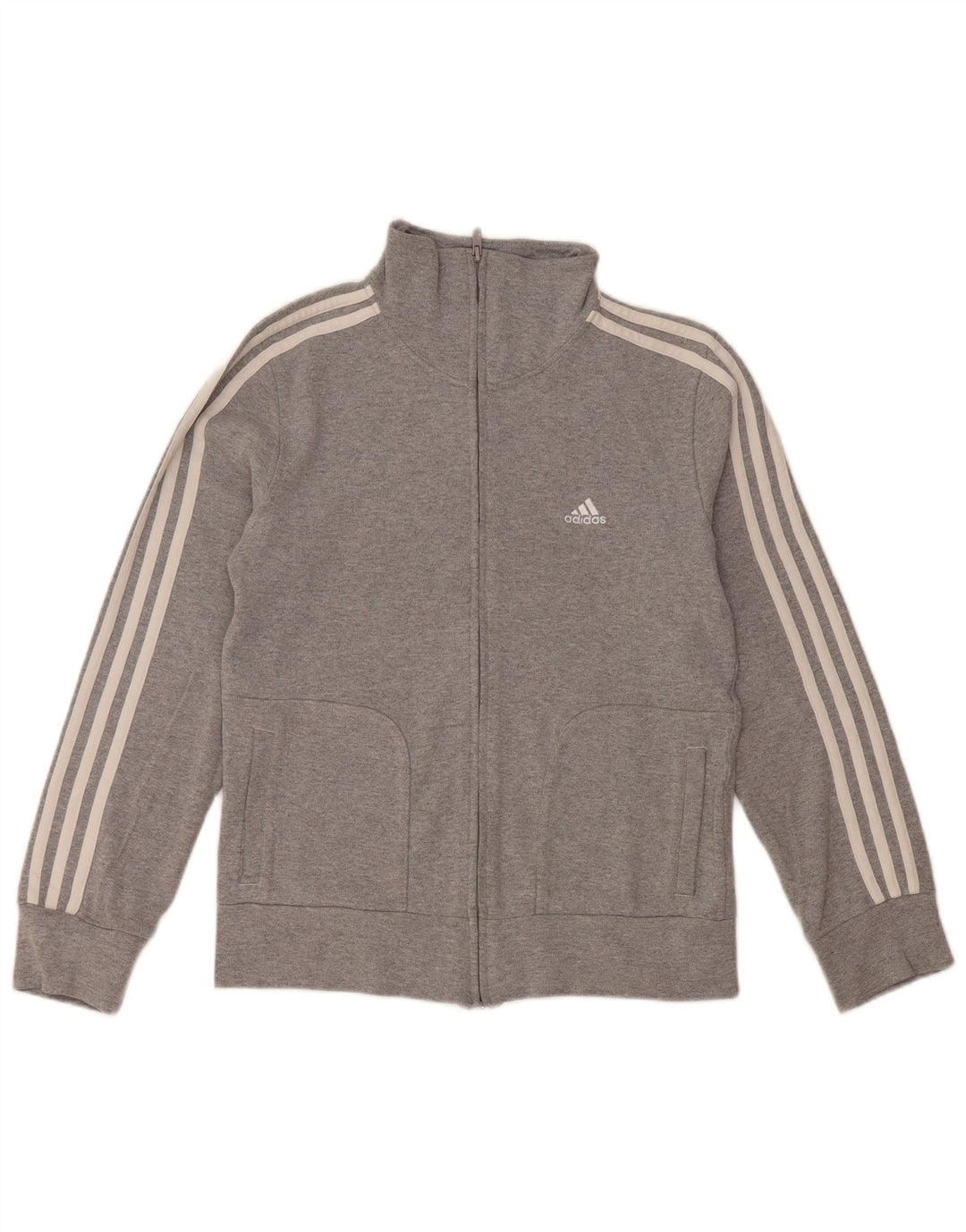 Jachetă de trening pentru femei ADIDAS UK 16 mare bumbac gri