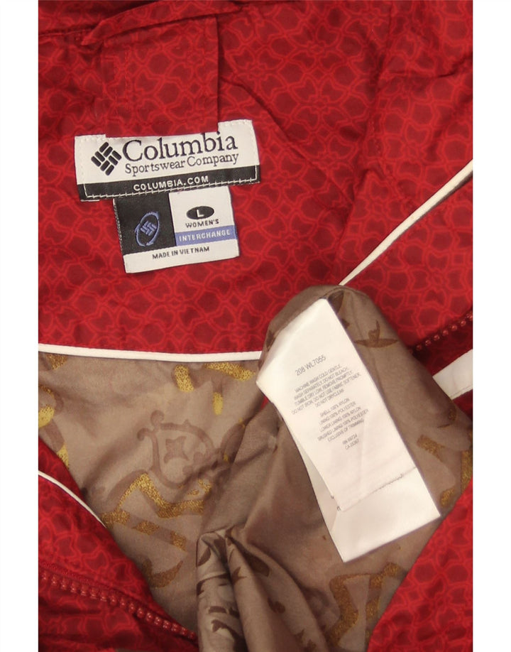 Jachetă de vânt cu glugă Columbia pentru femei Interchange UK 16 Large Red