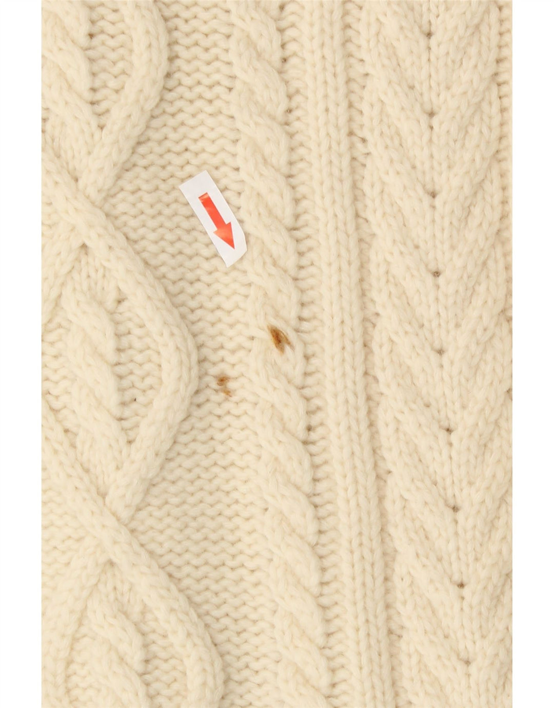 Pulover Cardigan Vintage pentru Damă IT 44 Medium Lână Alb Cadă