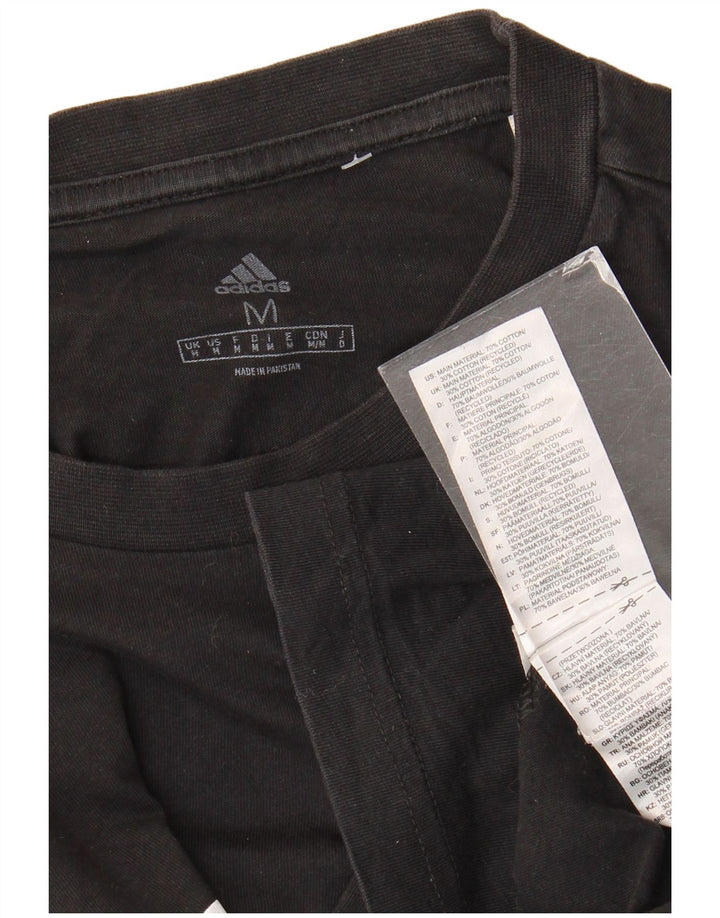 Tricou grafic Adidas pentru bărbați Top mediu negru bumbac