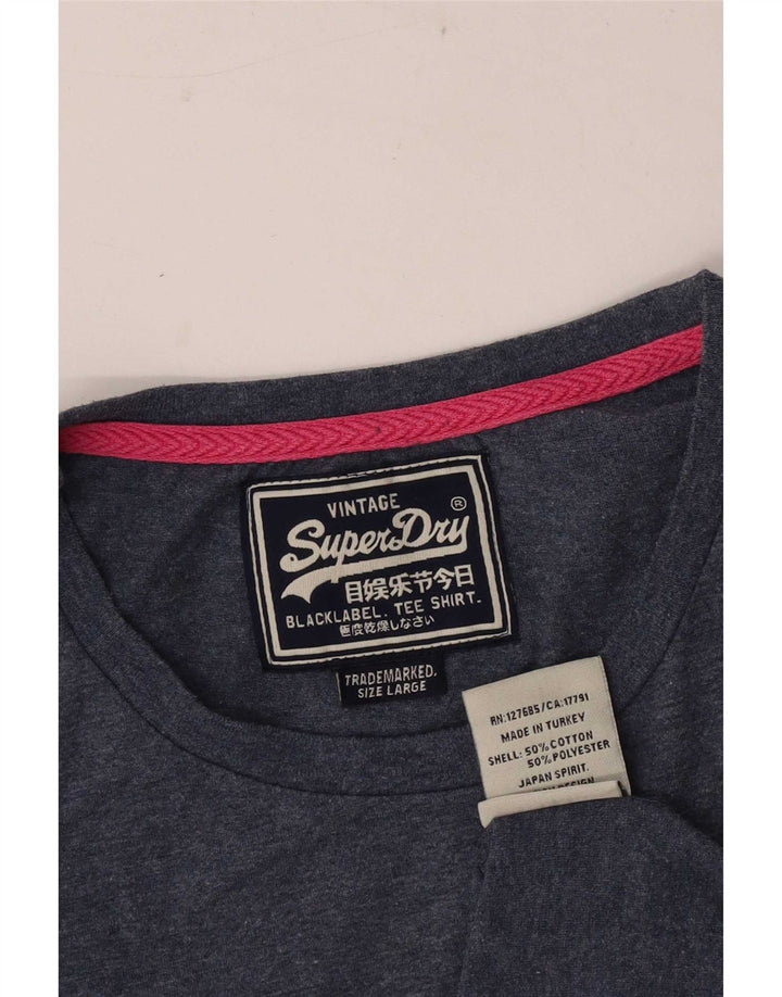 Tricou Superdry pentru bărbați Top mare din bumbac albastru