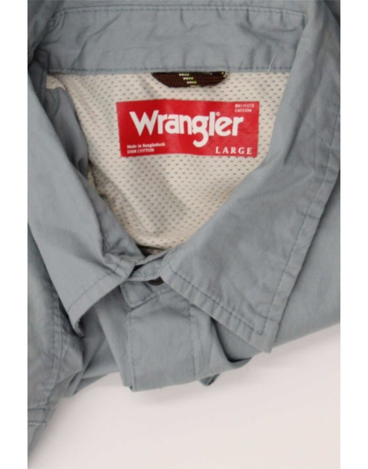 Cămașă cu mânecă scurtă pentru bărbați Wrangler, bumbac gri mare