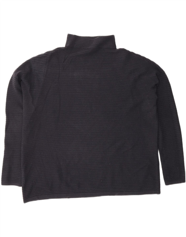 FRENCH CONNECTION Pulover cu gât rulat pentru femei UK 16 Large Negru