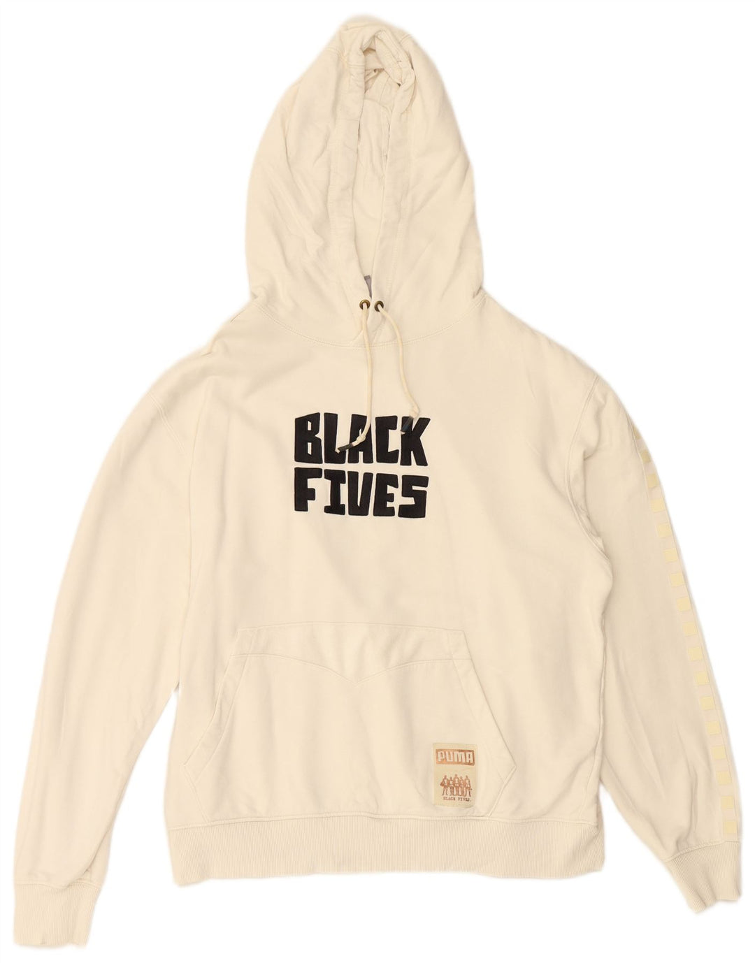 Pulover PUMA Black Fives Graphic pentru bărbați, bumbac mediu alb