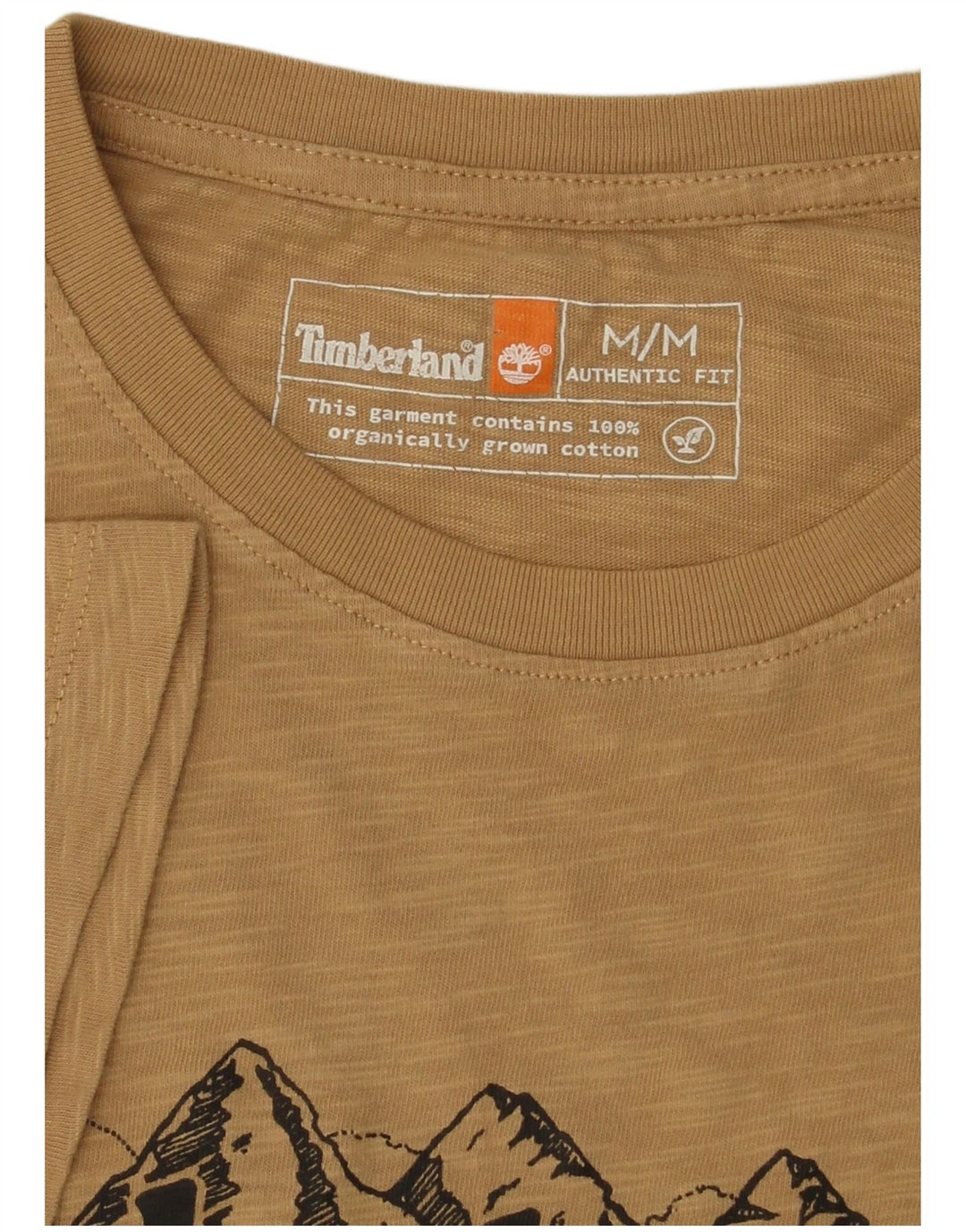 TIMBERLAND Tricou grafic autentic pentru bărbați Top mediu bej bumbac cu pete