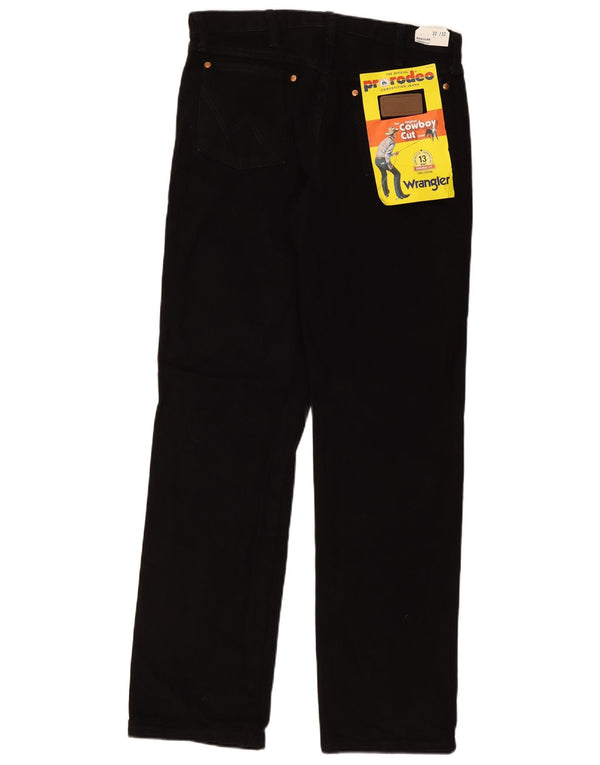 Blugi drepti obișnuiți W32 L32, bumbac negru, pentru bărbați, Wrangler