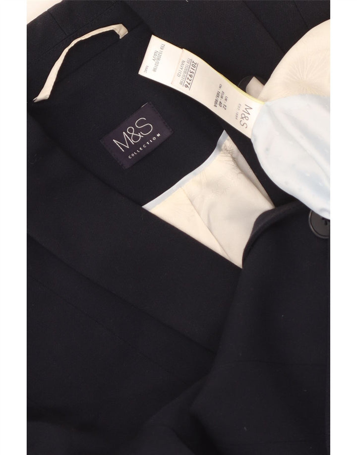 Marks & Spencer pentru femei Blazer Jacket UK 12 Medium Bleumarin Poliester
