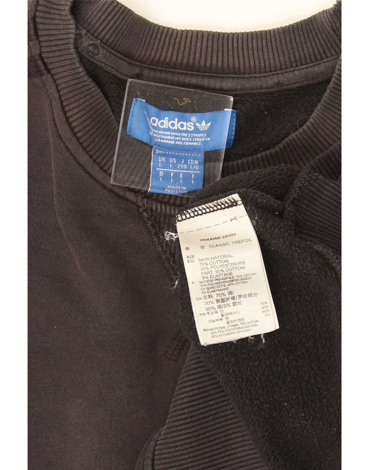 Hanorac pentru bărbați Adidas Jumper mare, gri, bumbac