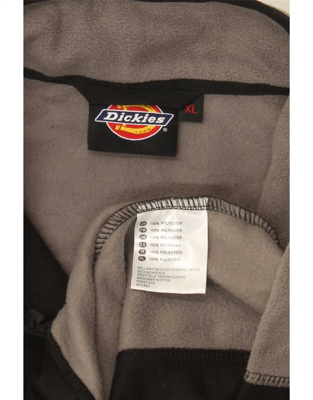 Pulover din lână Dickies pentru bărbați, cu fermoar, XL, poliester color bloc