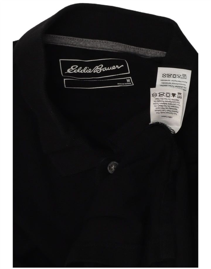 EDDIE BAUER Tricou polo pentru bărbați, bumbac mediu negru