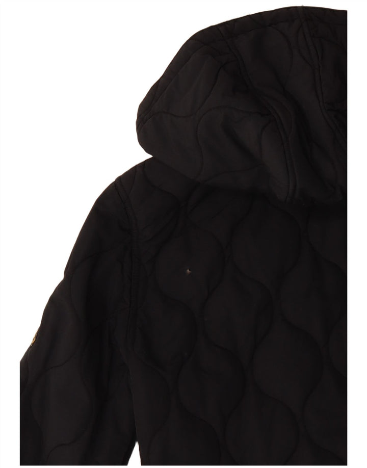 Jachetă căptușită cu glugă pentru bărbați LYLE & SCOTT UK 40, mare, negru, bumbac