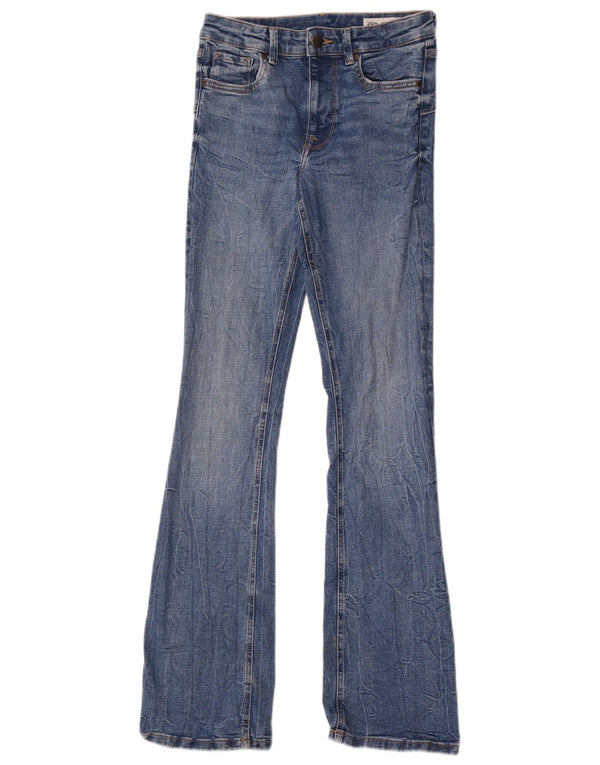 Blugi evazați pentru femei Zara EU 36 XS W26 L34 Albastru