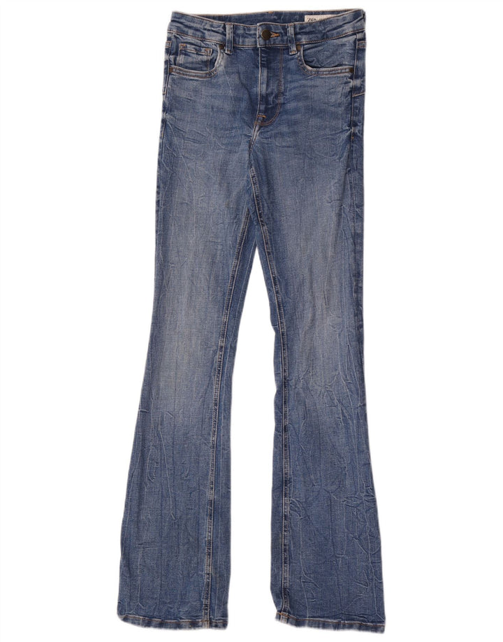 Blugi evazați pentru femei Zara EU 36 XS W26 L34 Albastru