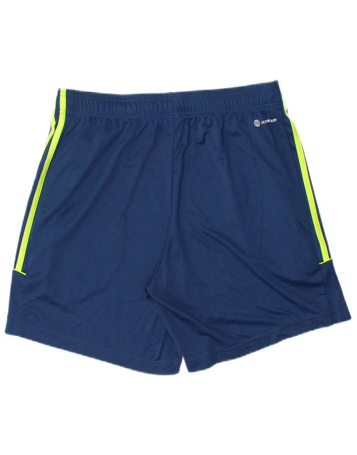 Pantaloni scurți de sport Adidas Aeroready pentru bărbați, poliester mediu albastru