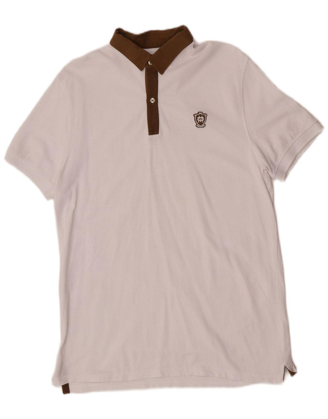Tricou polo Massimo Dutti pentru bărbați, alb mediu, bloc de culoare