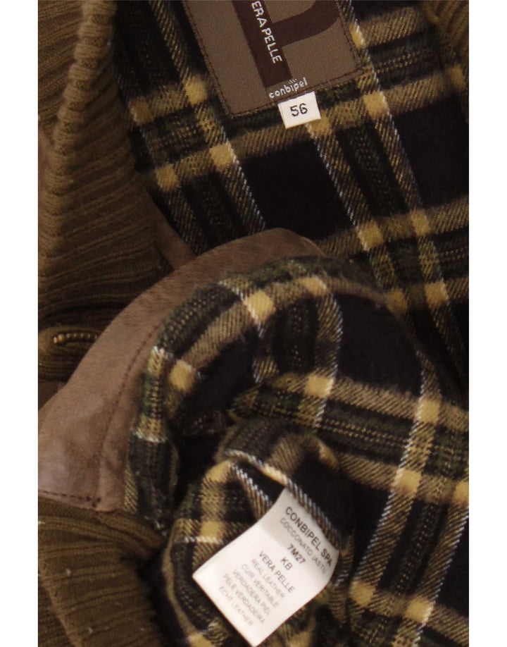 Jachetă de piele pentru bărbați Conbipel IT 56 2XL maro