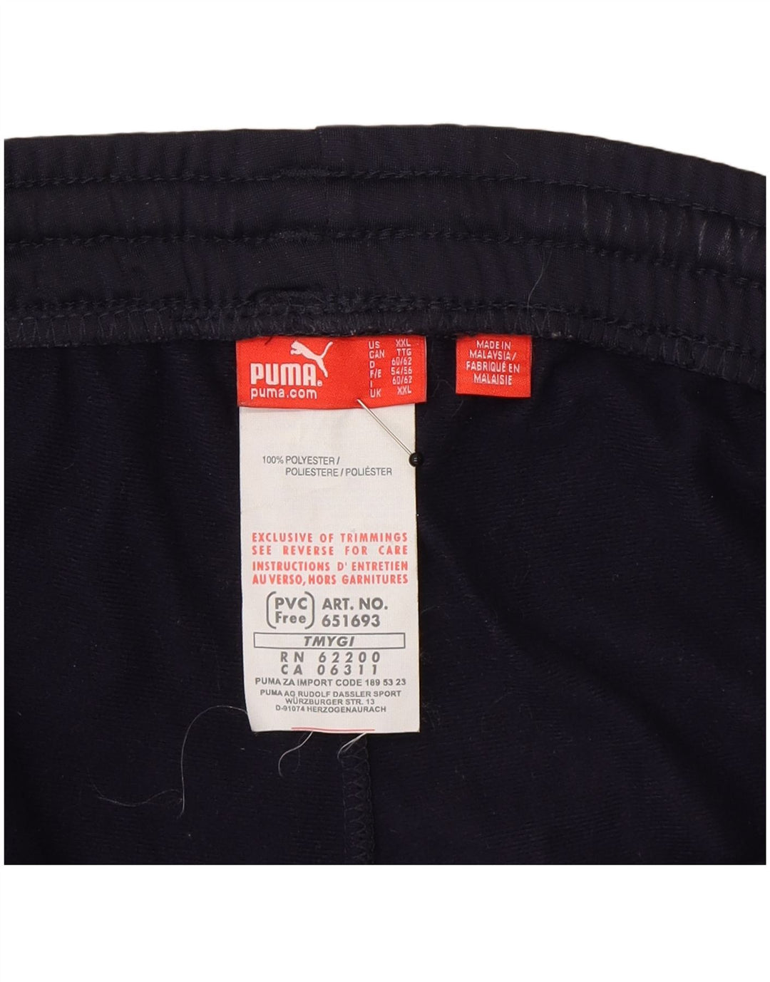 Pantaloni de trening Puma pentru bărbați 2XL, poliester bleumarin