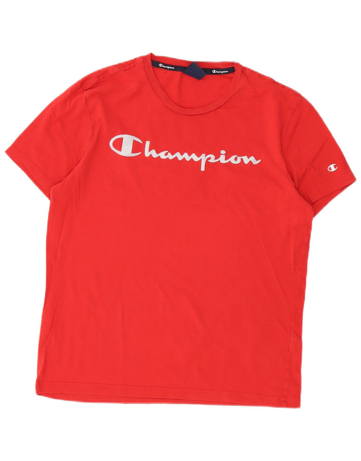 Tricou grafic pentru bărbați Champion Top din bumbac roșu mediu