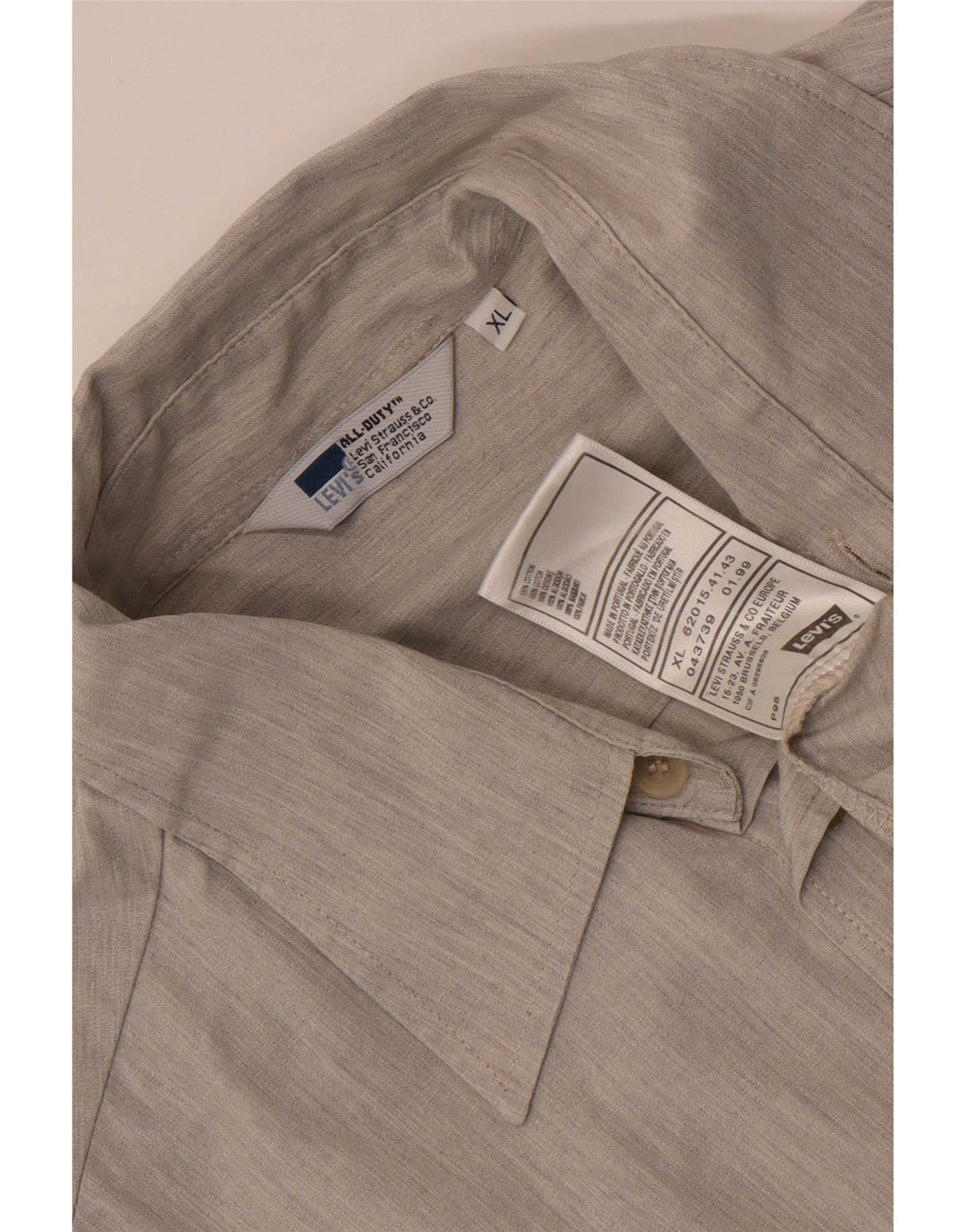 Cămașă cu mânecă scurtă Levi's pentru bărbați, bumbac gri XL