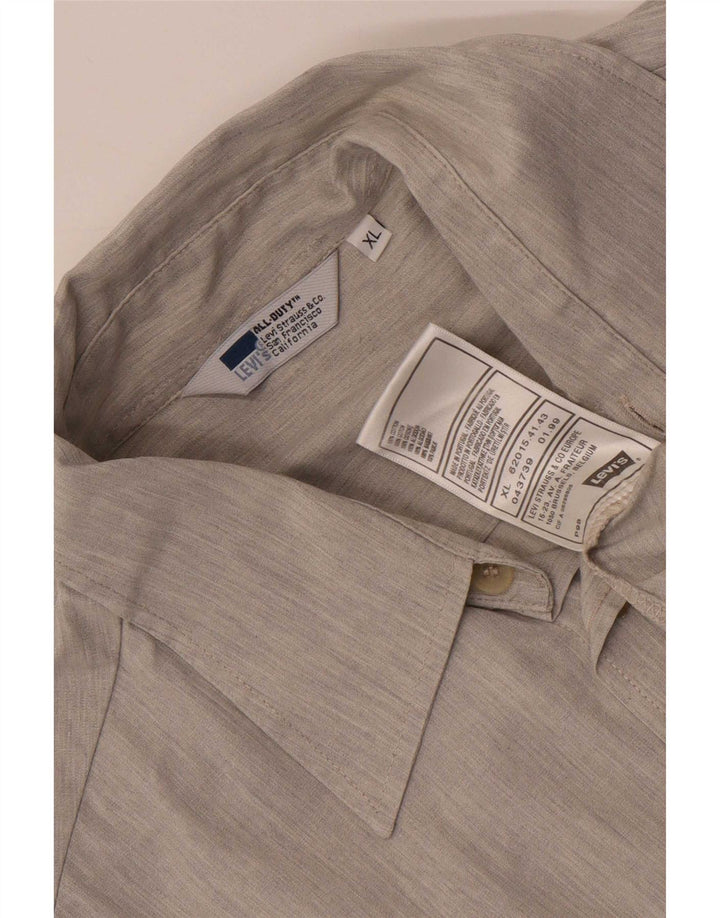 Cămașă cu mânecă scurtă Levi's pentru bărbați, bumbac gri XL