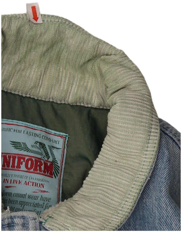Jachetă pentru bărbați din denim Sherpa UK 42 XL Albastru