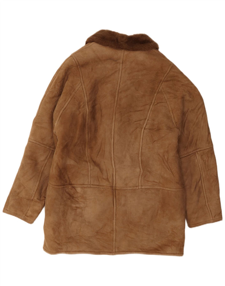 Pardesiu din shearling pentru bărbați de la Breco IT 52 XL bej din shearling