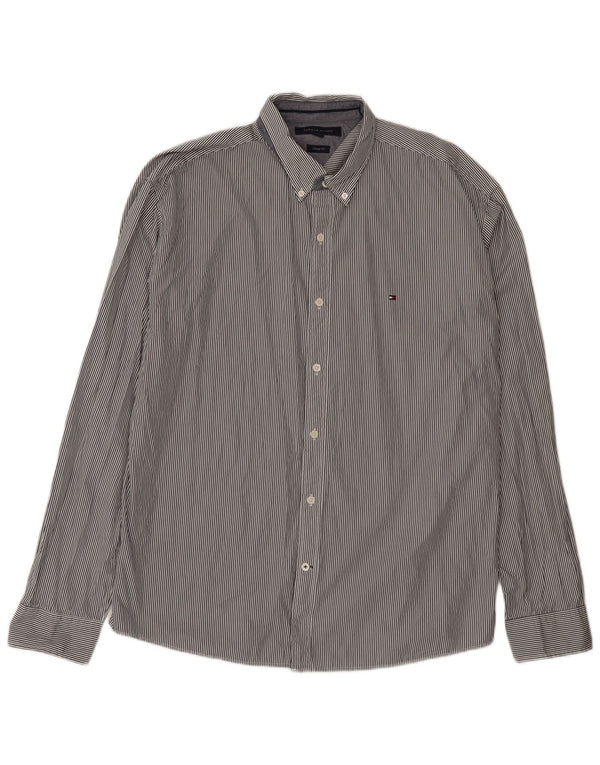 Cămașă pentru bărbați Tommy Hilfiger Vintage Fit 2XL bleumarin, bumbac cu dungi