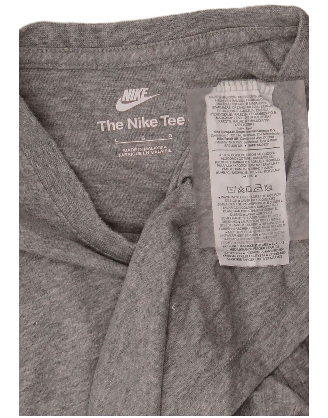 Tricou pentru bărbați NIKE Top mare din bumbac gri
