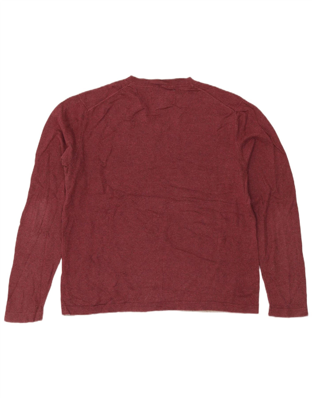 Pulover pentru bărbați cu decolteu în V Eddie Bauer, bumbac burgundă mediu
