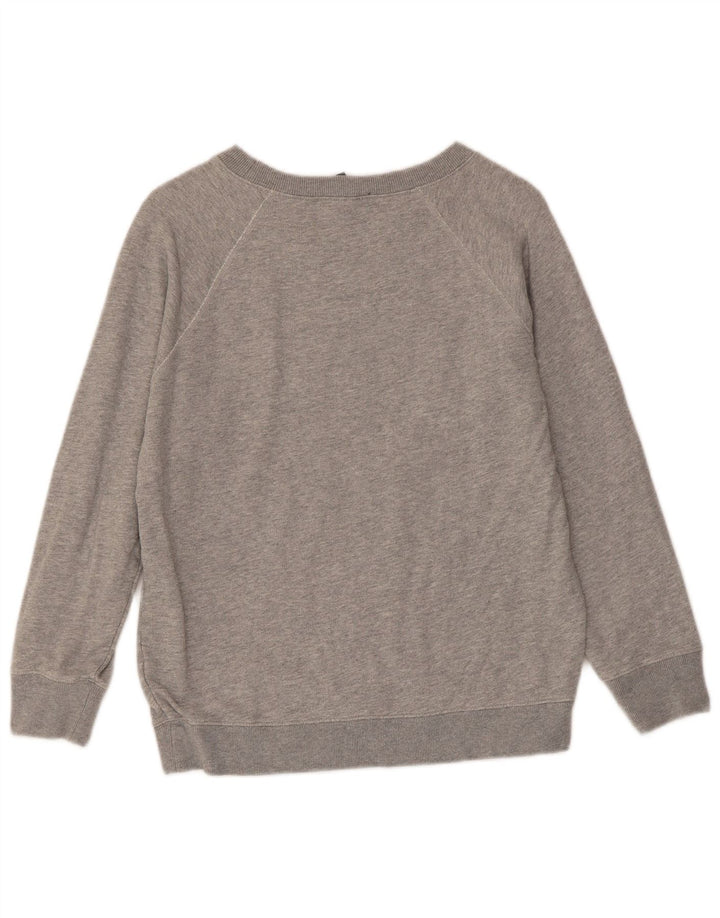 J. CREW Pulover cu grafic pentru femei UK 10 Bumbac gri mic