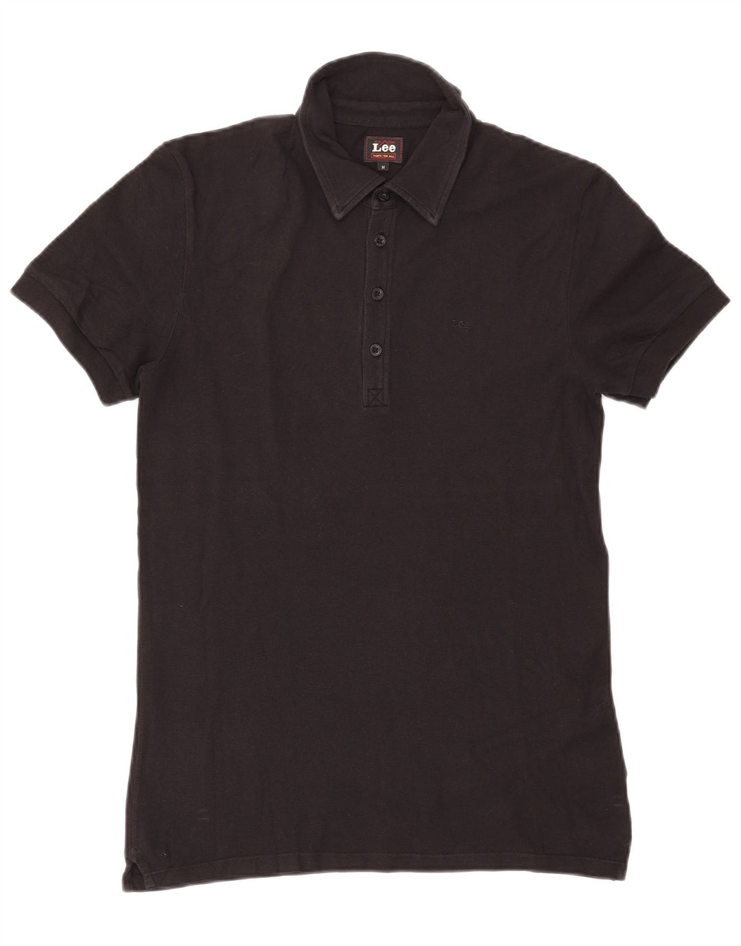 Tricou polo LEE pentru bărbați, bumbac mediu negru
