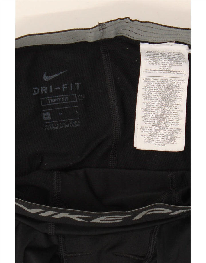 Leggings cu grafică pentru bărbați Nike Tight Fit, poliester mediu negru