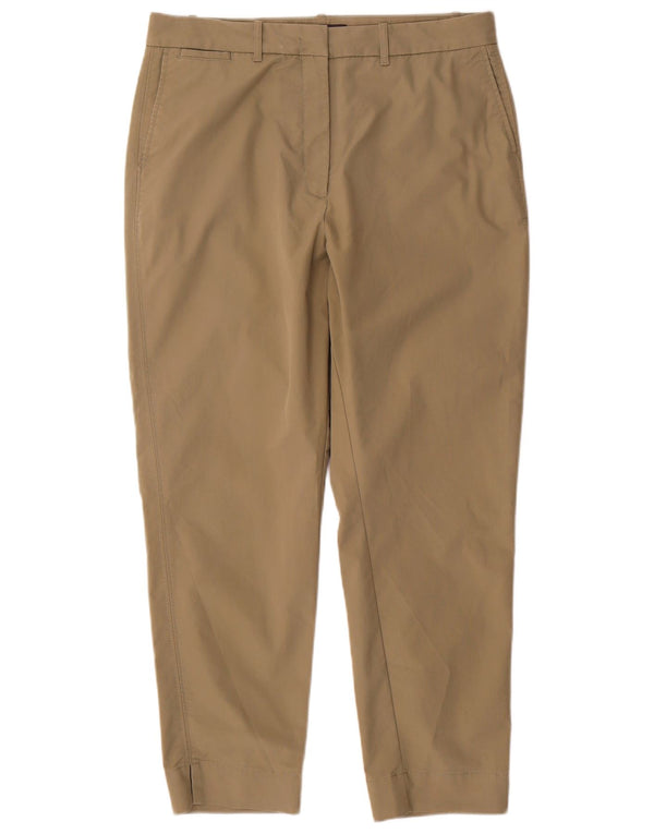 Marks & Spencer Pantaloni chino subțiri pentru femei UK 16 Large W32 L28 Kaki Bumbac