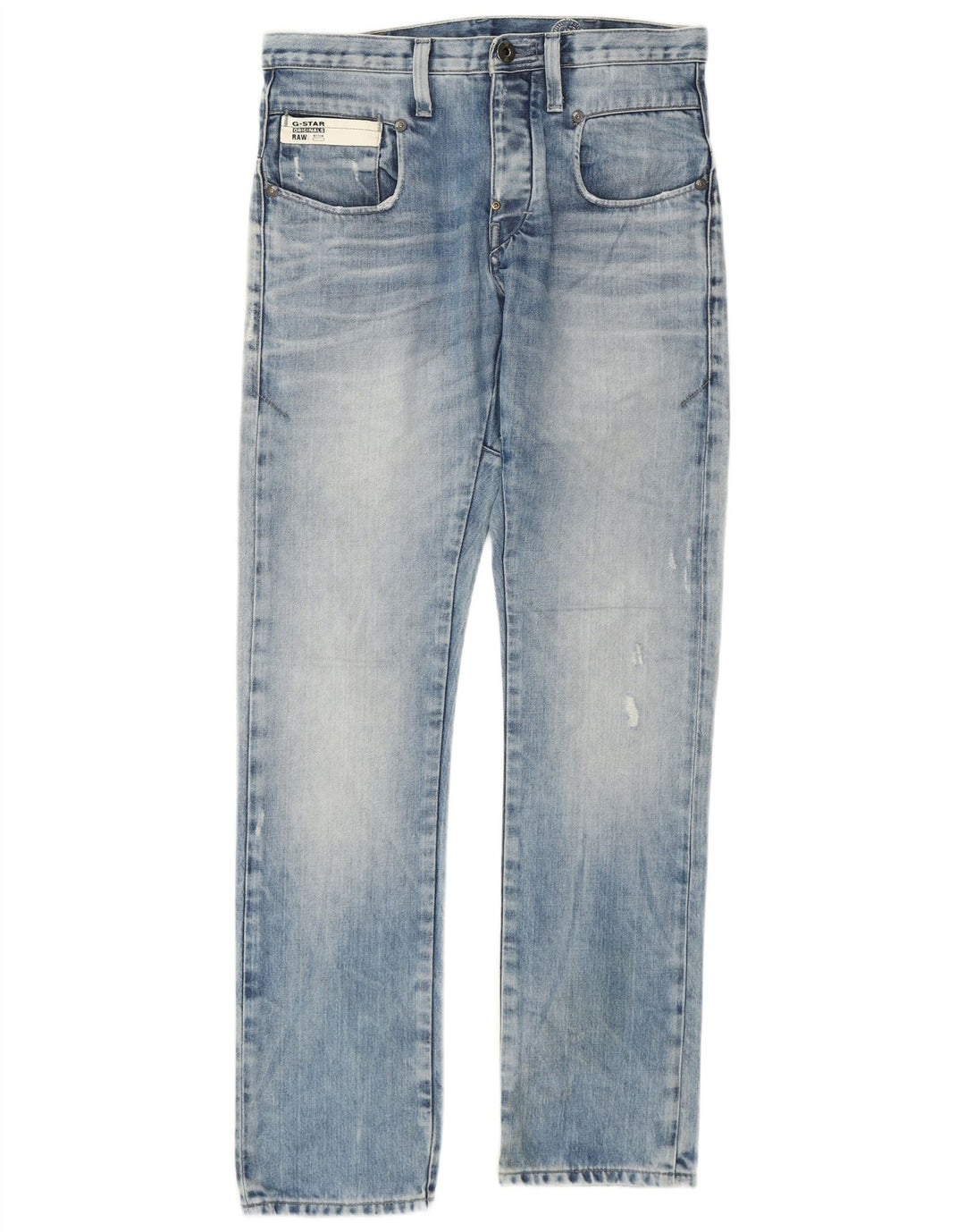 G-Star 3301 Blugi Distressed Straight pentru bărbați L30 L32 Bumbac albastru