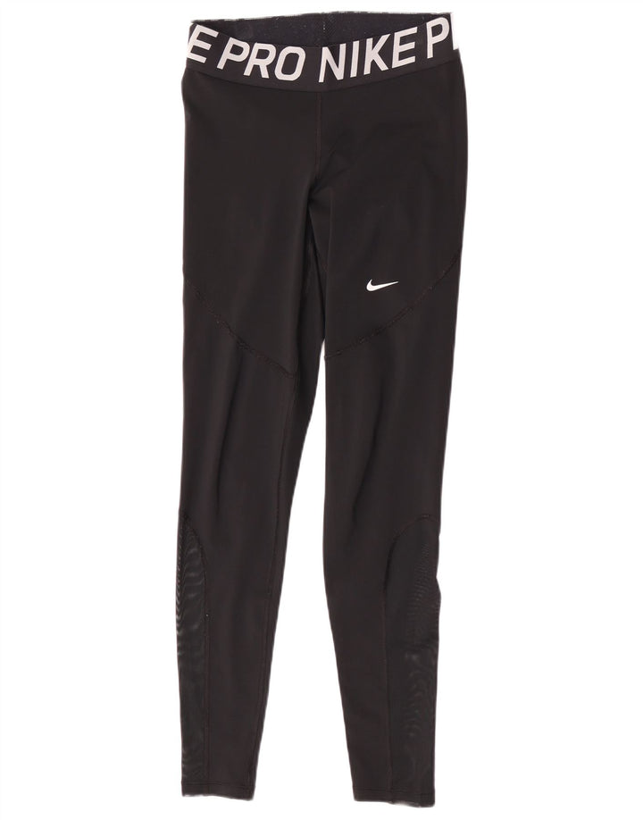 Leggings Nike Dri Fit Graphic pentru femei UK 14 Medium Black