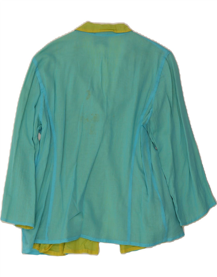 JUNGLE KENZO Womens Reversible 3/4 Sleeve Blazer Jacket IT 44 Medium Blue Vintage Jungle Kenzo and Second-Hand Jungle Kenzo from Messina Hembry 