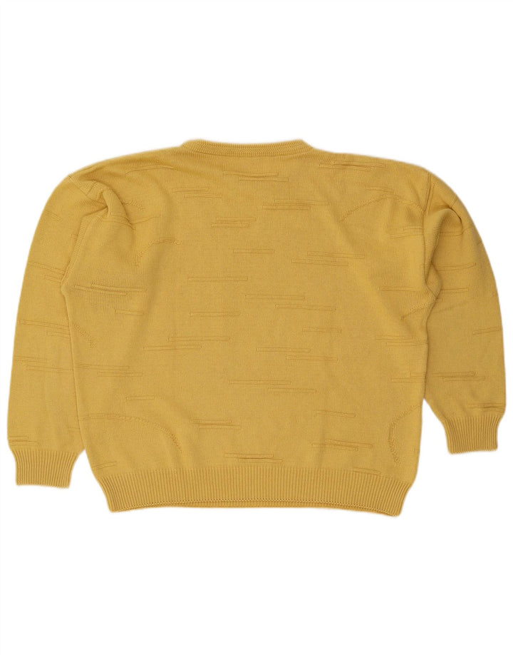Pulover vintage pentru femei cu gât supradimensionat, pulover IT 50 XL galben
