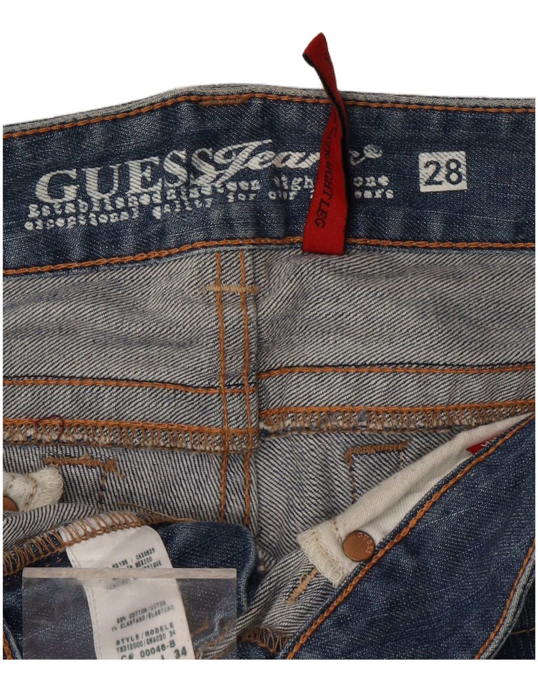 Blugi drepti pentru femei GUESS L28 L28 Bumbac albastru