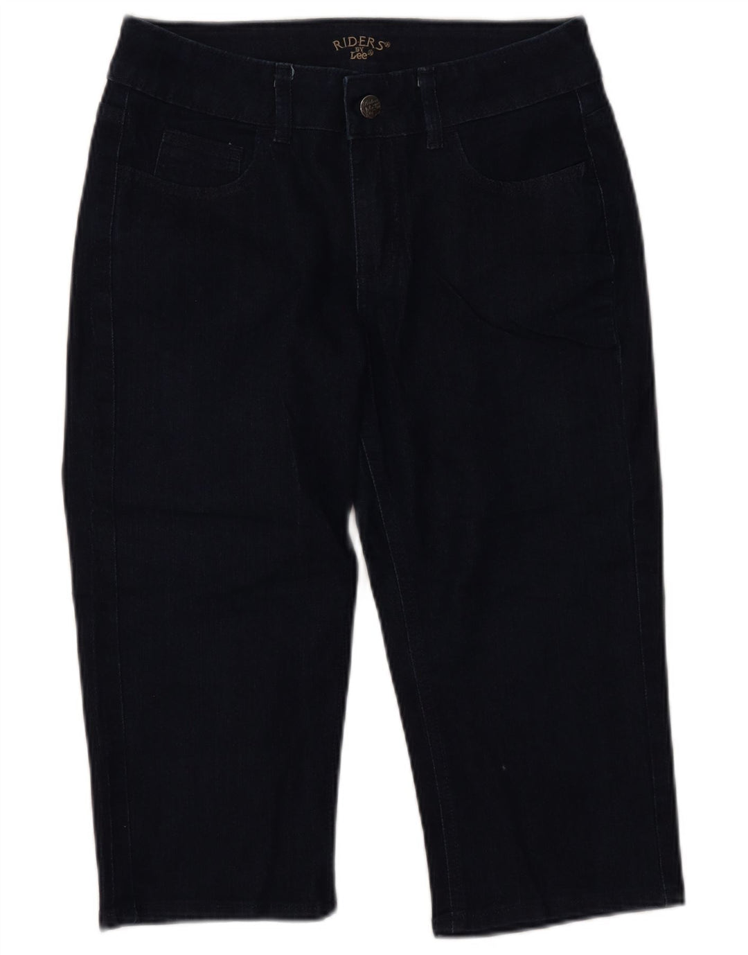 Blugi Capri Riders LEE pentru femei US 8 Medium W30 L18 Bumbac bleumarin