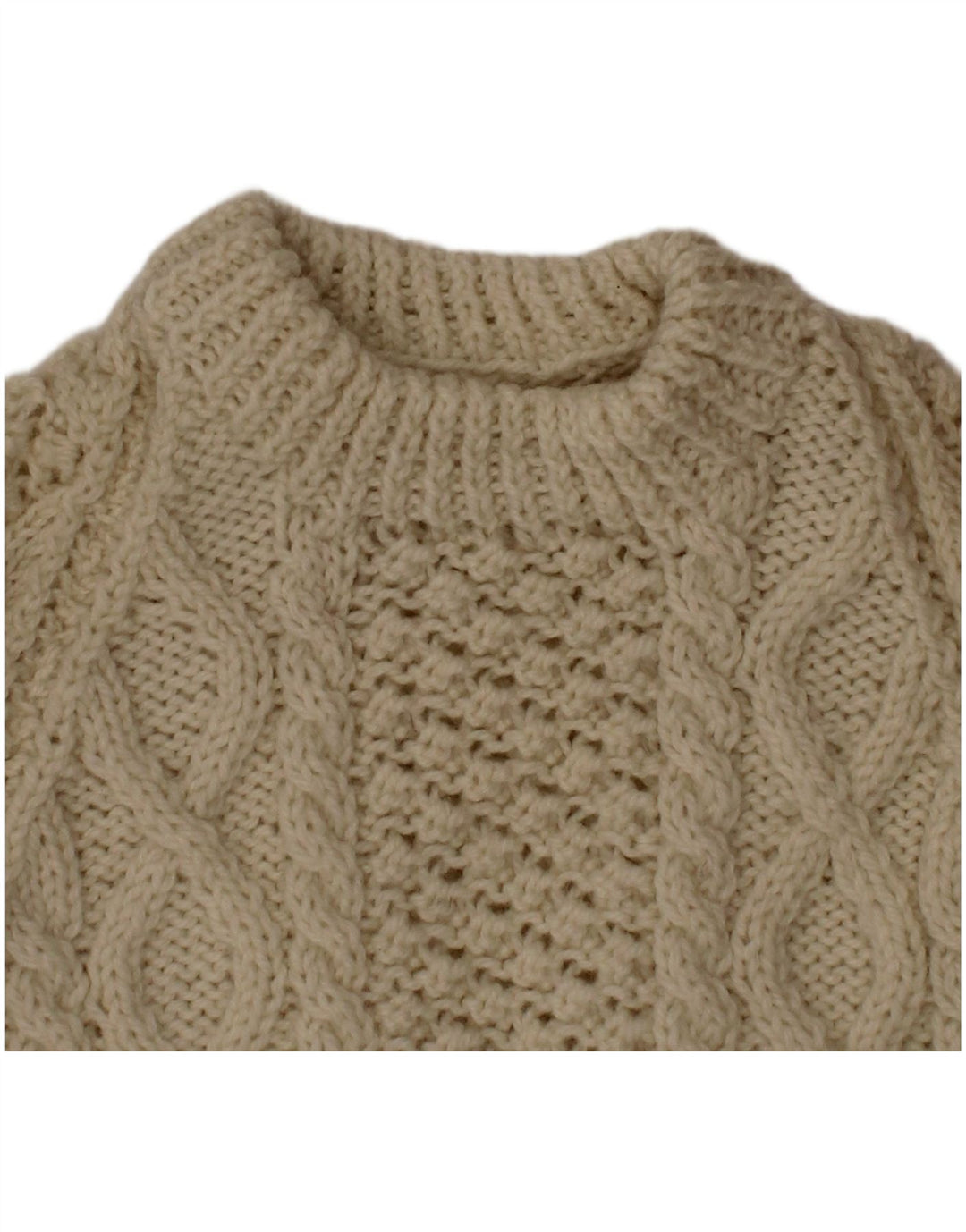 Pulover VINTAGE pentru băieți, cu gât crew, 2-3 ani, în alb