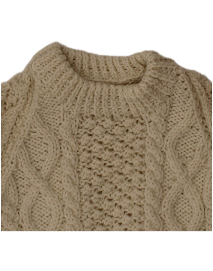 Pulover VINTAGE pentru băieți, cu gât crew, 2-3 ani, în alb